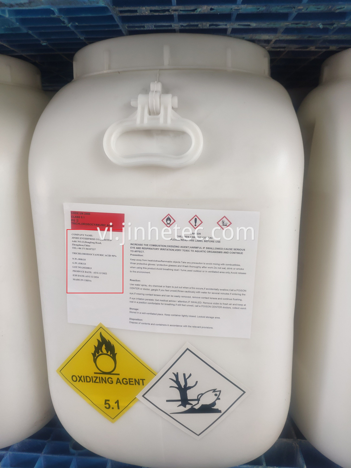 TCCA 90% Trichloroisocyanuric Acid For Swimming Pool